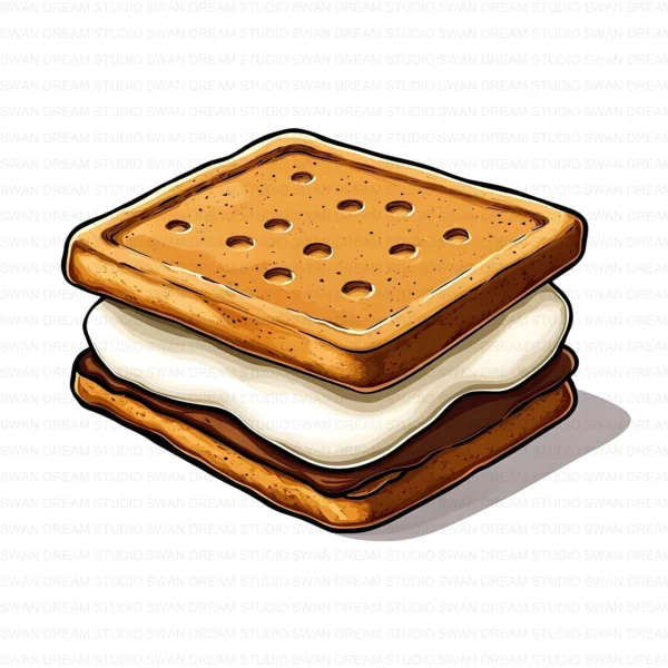 ClipartD40L_t2 Smores Chocolate Dessert Cookie Sweet Treat Clipart Bundle Printable JPG Card Making Paper Craft Junk Journal Scrapbooking Digital Download