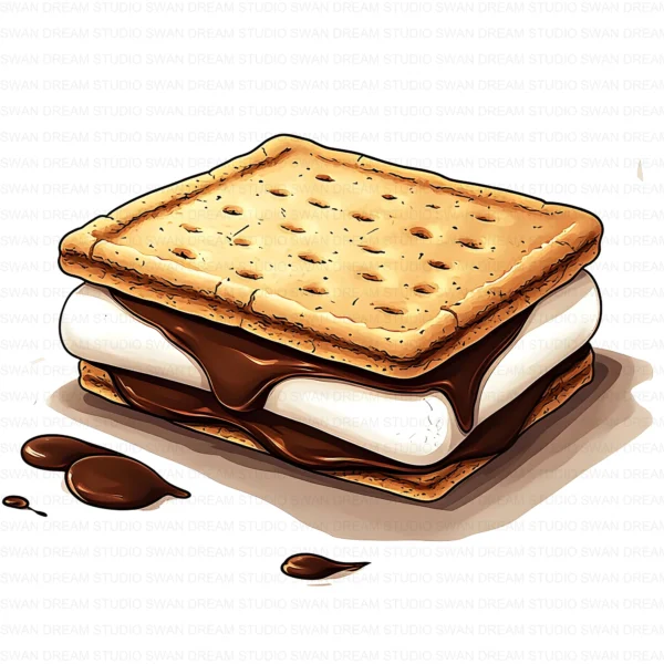 ClipartD40L_t7 Smores Chocolate Dessert Cookie Sweet Treat Clipart Bundle Printable JPG Card Making Paper Craft Junk Journal Scrapbooking Digital Download