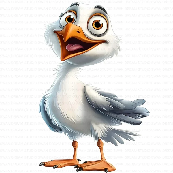 Quirky Seagull Silly Coastal Bird Clipart Bundle Printable JPG Card Making Paper Craft Junk Journal Scrapbooking Digital Download