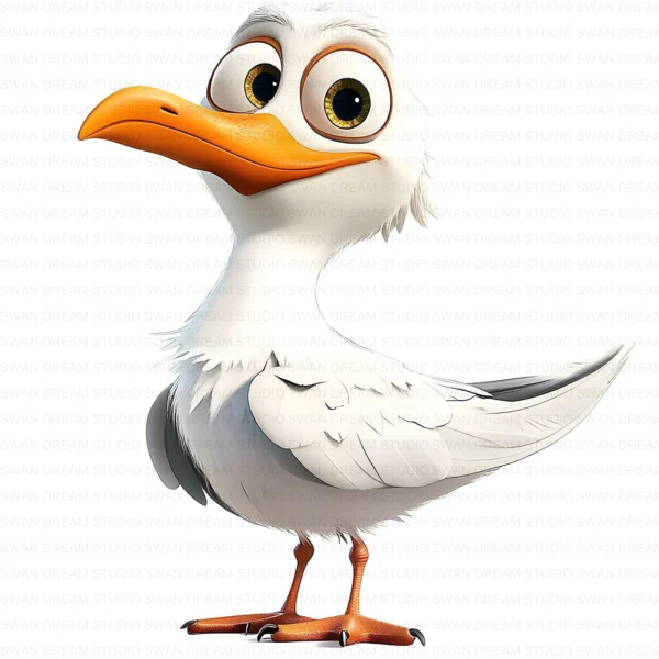 Quirky Seagull Silly Coastal Bird Clipart Bundle Printable JPG Card Making Paper Craft Junk Journal Scrapbooking Digital Download