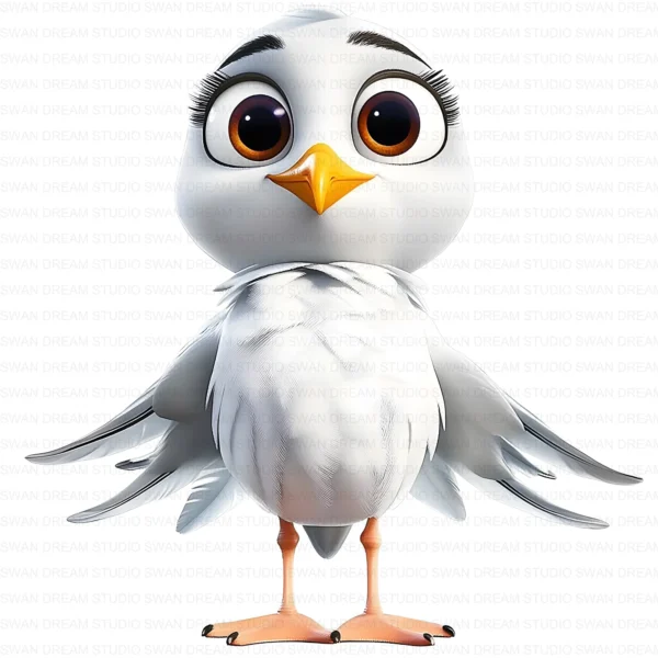 Quirky Seagull Silly Coastal Bird Clipart Bundle Printable JPG Card Making Paper Craft Junk Journal Scrapbooking Digital Download