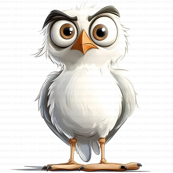 Quirky Seagull Silly Coastal Bird Clipart Bundle Printable JPG Card Making Paper Craft Junk Journal Scrapbooking Digital Download