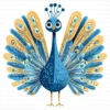 ClipartD42L_t10 Quirky Peacock Whimsical Bird Clipart Bundle Printable JPG Card Making Paper Craft Junk Journal Scrapbooking Digital Download