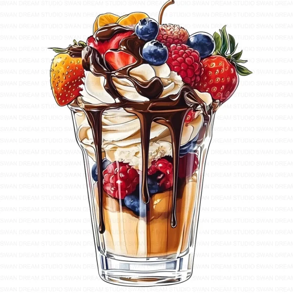 Ice Cream Dessert Sweet Treat Clipart Bundle Printable JPG Card Making Paper Craft Junk Journal Scrapbooking Digital Download