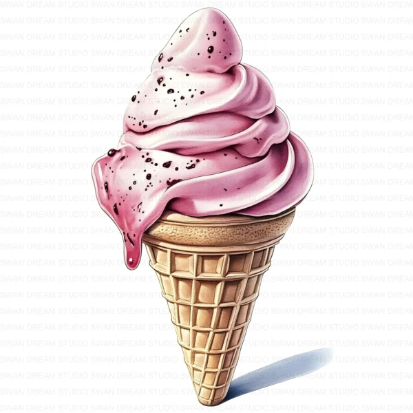 Ice Cream Dessert Sweet Treat Clipart Bundle Printable JPG Card Making Paper Craft Junk Journal Scrapbooking Digital Download