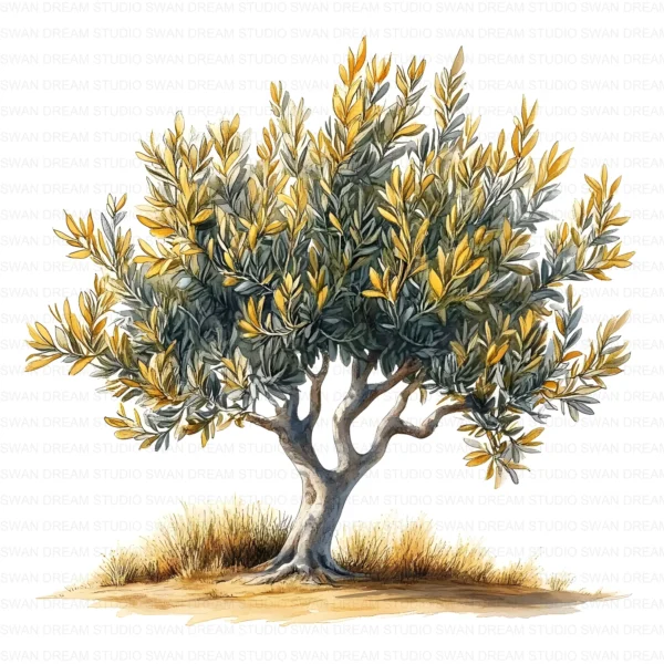 ClipartD5L_t10 Oak Tree Nature Woodland Botanical Clipart Bundle Printable JPG Card Making Paper Craft Junk Journal Scrapbooking Digital Download