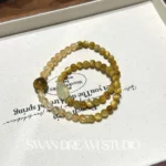 Tiger Eye Citrine Bracelet | Gold Pixiu Charm | Courage Focus & Wealth Attraction Energy