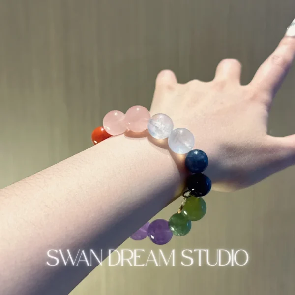 Cancer Crystal Bracelet | Rose Quartz Blue Moonstone Citrine | Emotional Healing Security & Abundance Energy