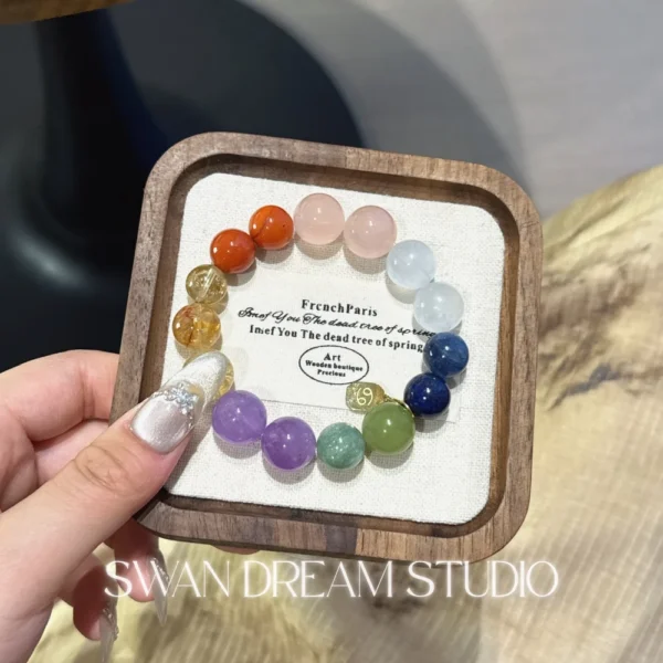 Cancer Crystal Bracelet | Rose Quartz Blue Moonstone Citrine | Emotional Healing Security & Abundance Energy