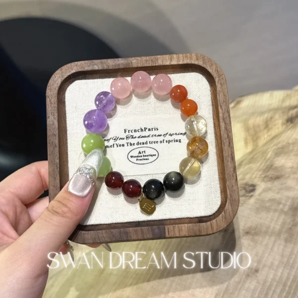 Scorpio Crystal Bracelet | Garnet Gold Sheen Obsidian Amethyst Citrine | Strength Transformation Inner Balance