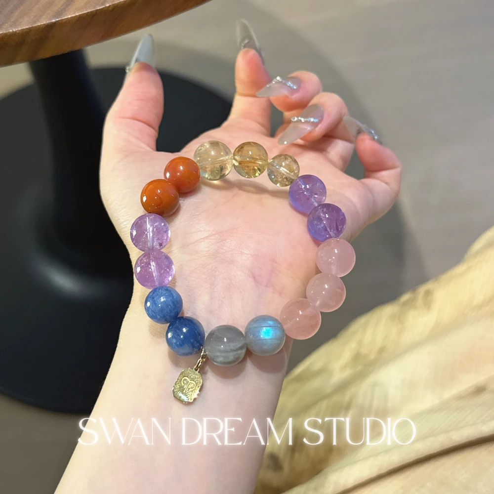 1619_3 Aries Energy Crystal Beaded Bracelet — Ignite Focused Fire & Calm Inner Storm