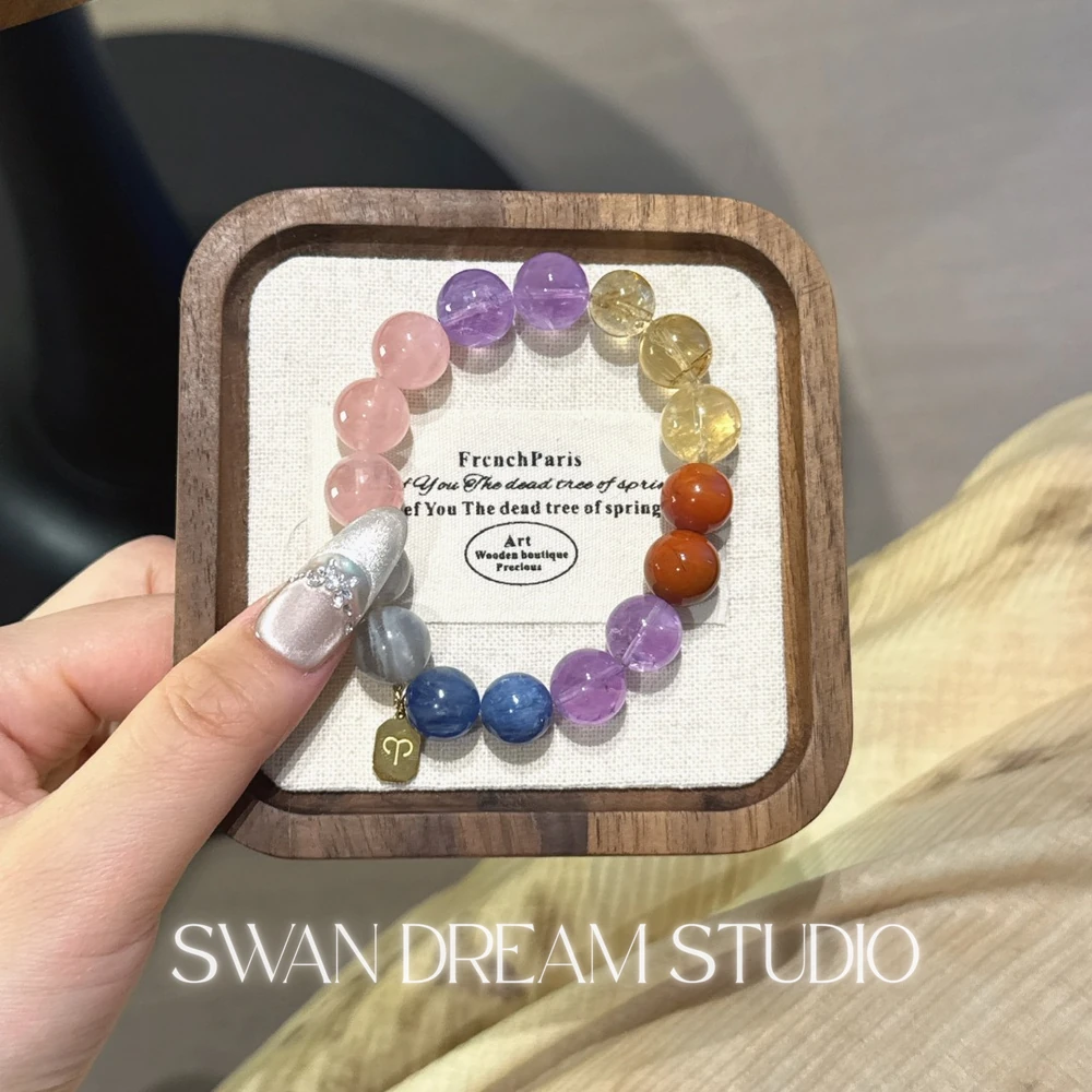 1619_6 Aries Energy Crystal Beaded Bracelet — Ignite Focused Fire & Calm Inner Storm
