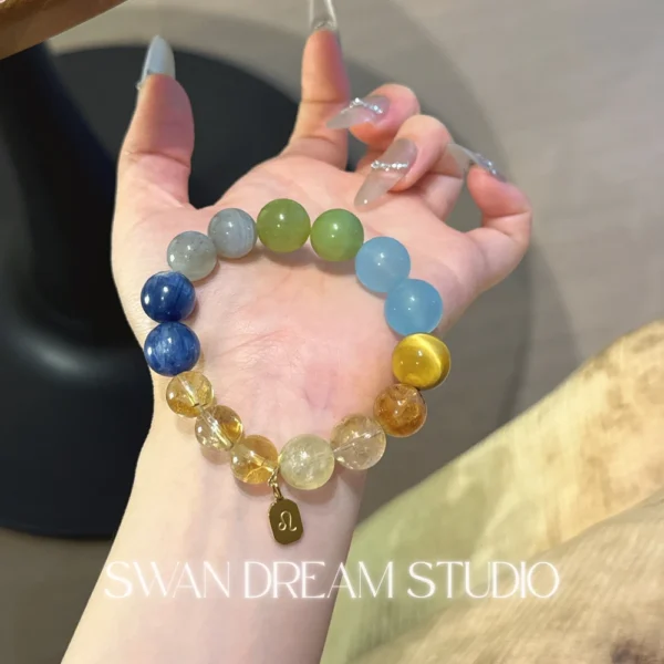 1620_3 Leo Zodiac Crystal Bracelet | Strength, Confidence & Wealth Energy