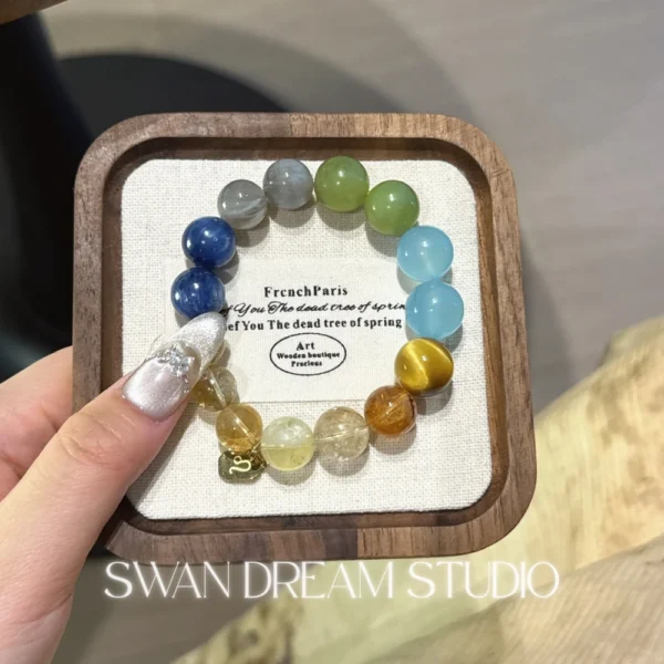 1620_6 Leo Zodiac Crystal Bracelet | Strength, Confidence & Wealth Energy