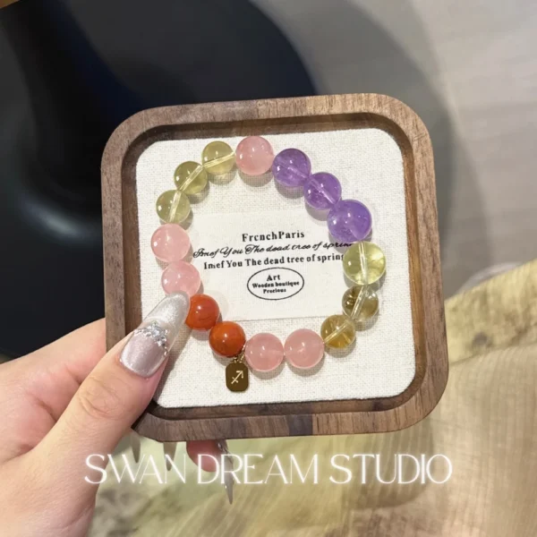 1622_6 Sagittarius Lucky Crystal Bracelet | Wealth & Positivity