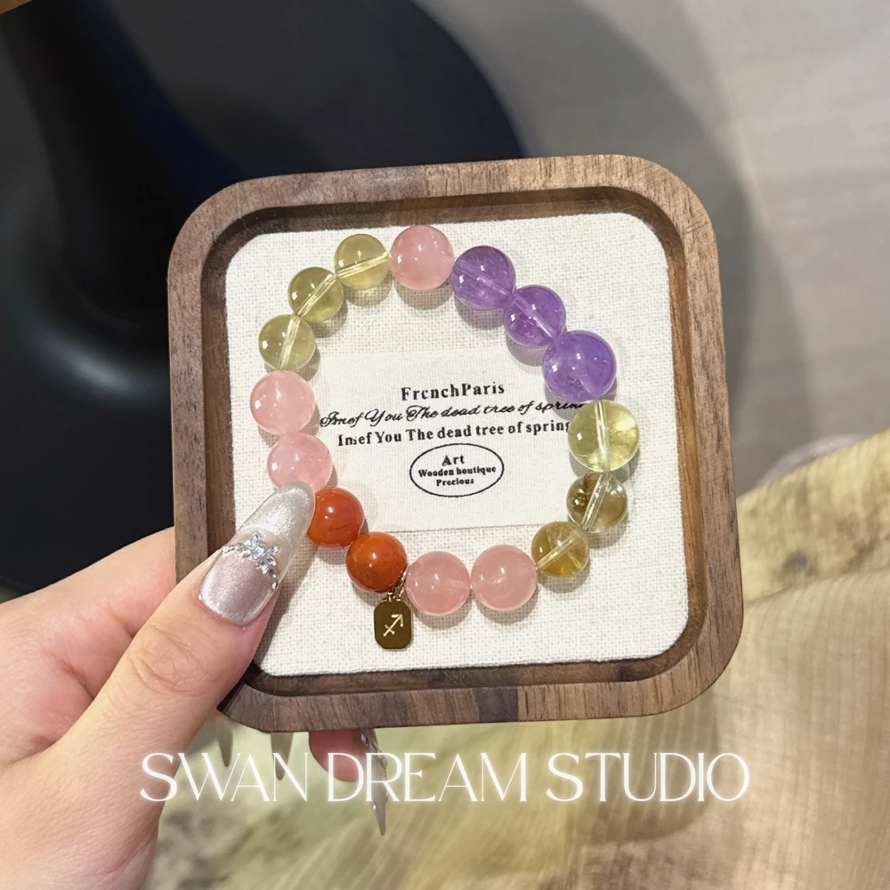 1622_6 Sagittarius Lucky Crystal Bracelet | Wealth & Positivity